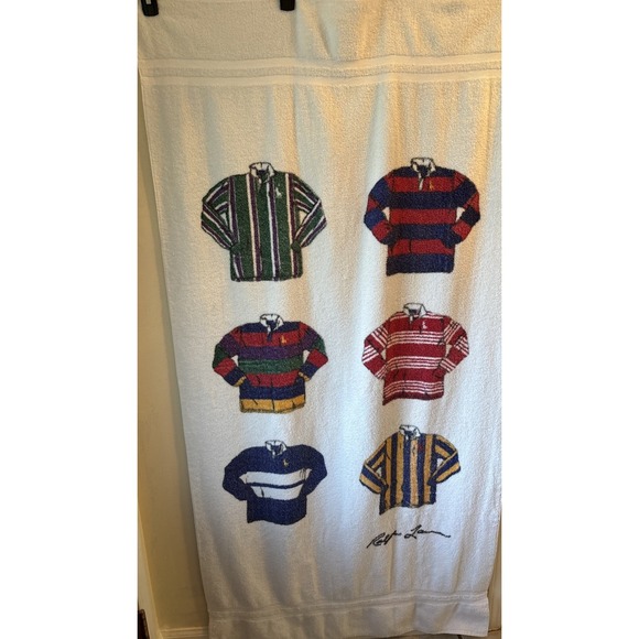 Ralph Lauren Other - Vintage Ralph Lauren Polo Rugby Jersey Beach Towel 66x34 Striped Cotton